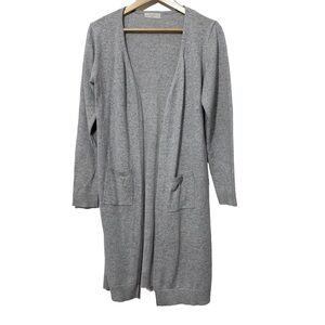 Elodie Wool Blend Open Front Cardigan Sweater M